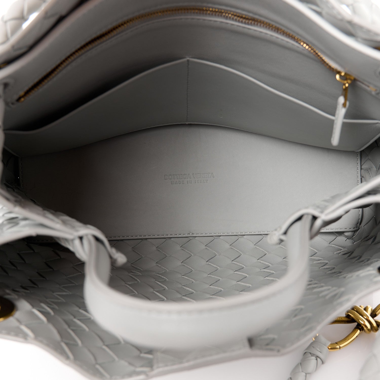 Bottega Veneta Nappa Intrecciato Medium Andiamo Shoulder Bag Sterling 5 of 10