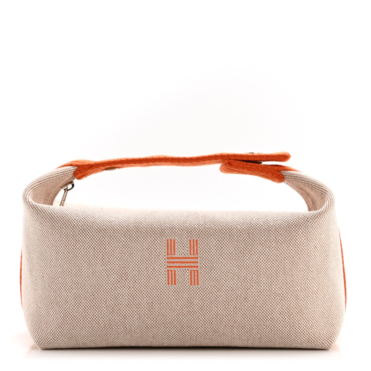 Hermes Canvas Small Bride-A-Brac Pouch Natural Orange 1 of 6