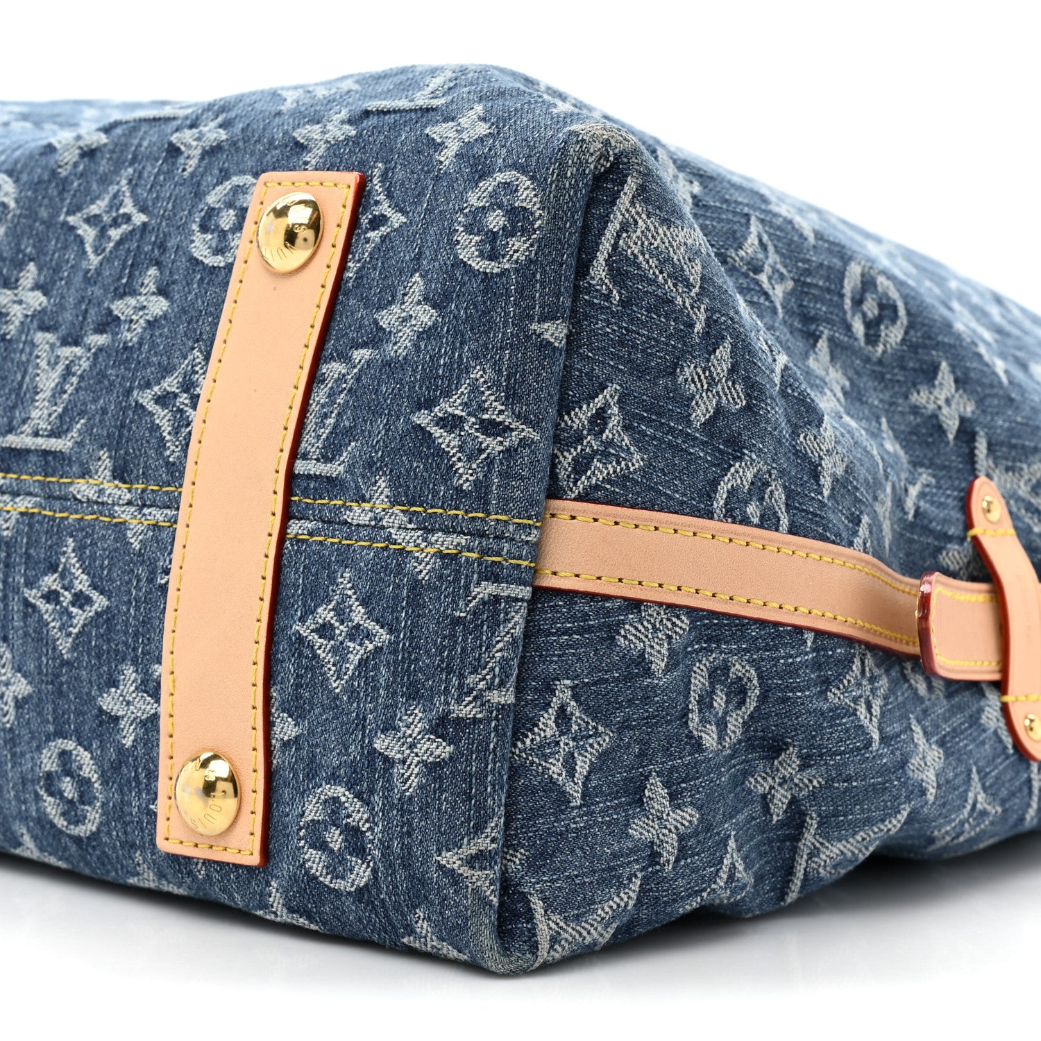 Louis Vuitton Monogram Denim CarryAll MM Blue 8 of 12