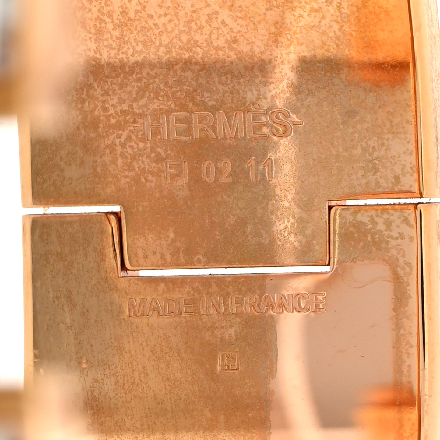 Enamel Son Du H Printed Wide Click Clac H Bracelet PM Sable