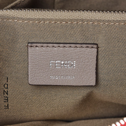 Fendi Straw Paper Vitello Dolce Elaphe Medium By The Way Boston Bag Corallo Antigua 7 of 8