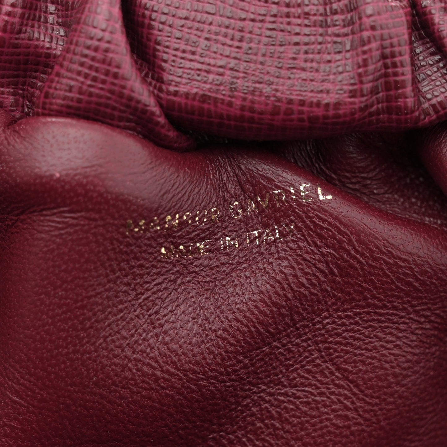 Saffiano Cloud Clutch Claret