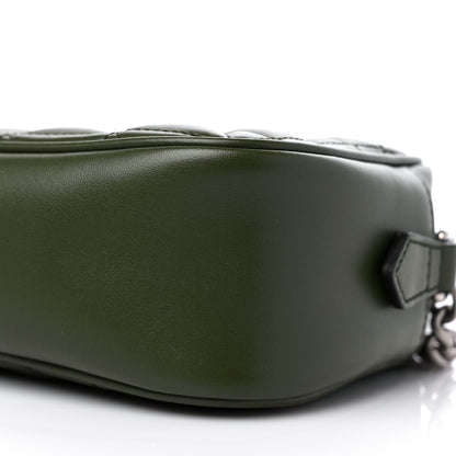 Gucci Calfskin Matelasse Aria Small GG Marmont Chain Shoulder Bag Military Wood 9 of 10