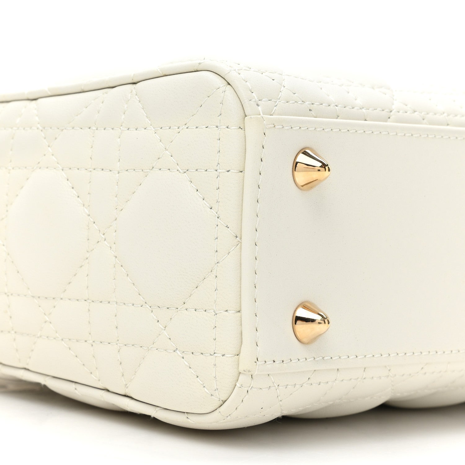Christian Dior Lambskin Cannage Small My ABCDior Lady Dior White 8 of 8
