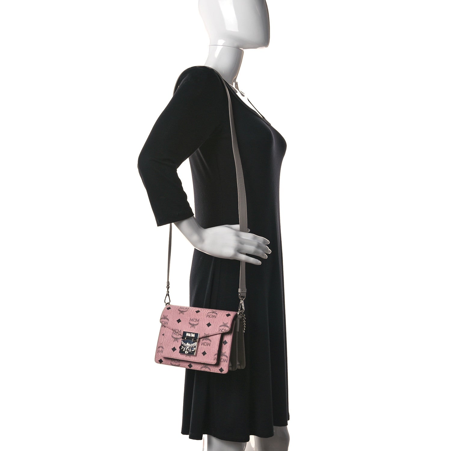 MCM Visetos Mini Patricia Crossbody Bag Soft Pink 2 of 9