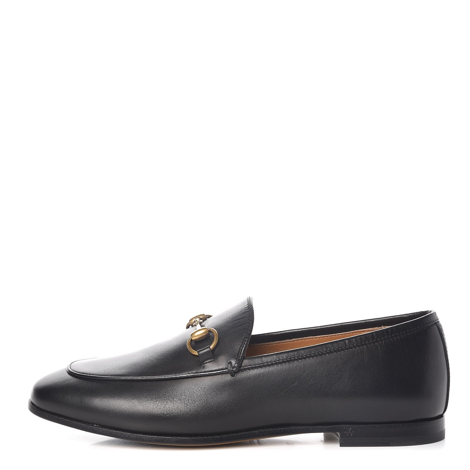 Gucci Calfskin Womens Jordaan Loafers 35.5 Black 1 of 9