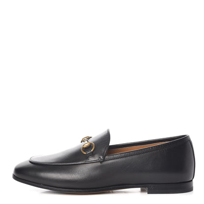 Gucci Calfskin Womens Jordaan Loafers 35.5 Black 1 of 9