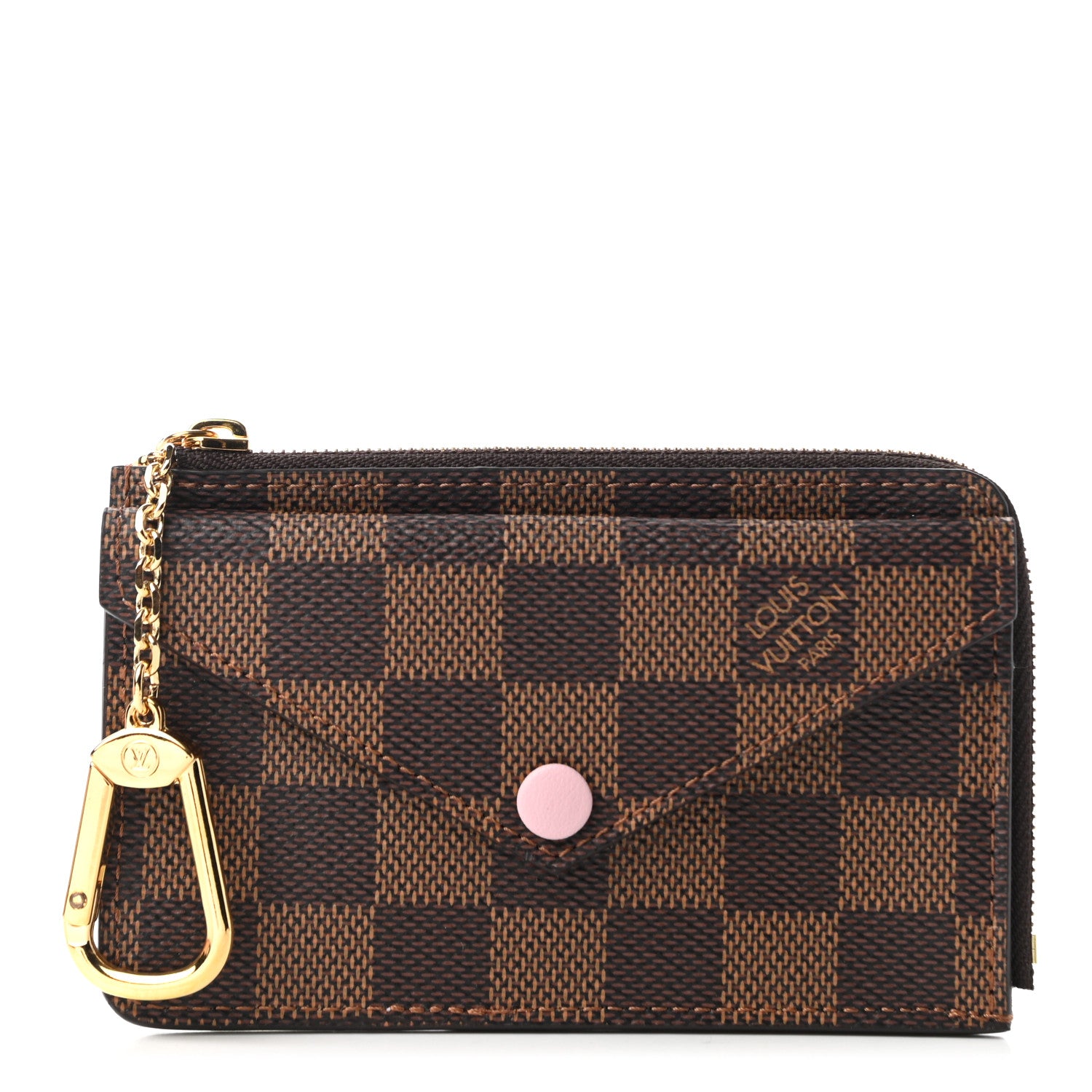 Louis Vuitton Damier Ebene Recto Verso Card Holder Rose Ballerine 1 of 6