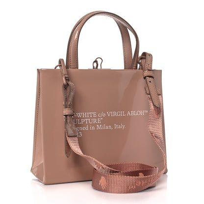 Off-White Patent Mini Box Bag Nude Beige 3 of 16
