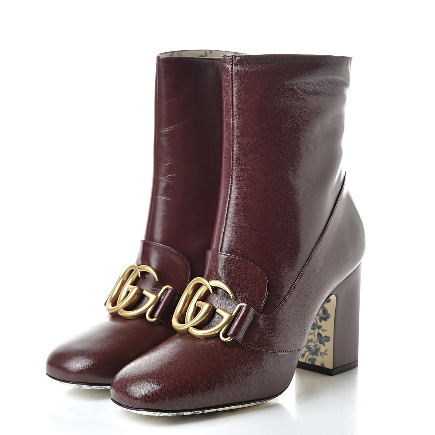Malaga Kid GG Victoire 95mm Ankle Boots 37.5 Vintage Bordeaux