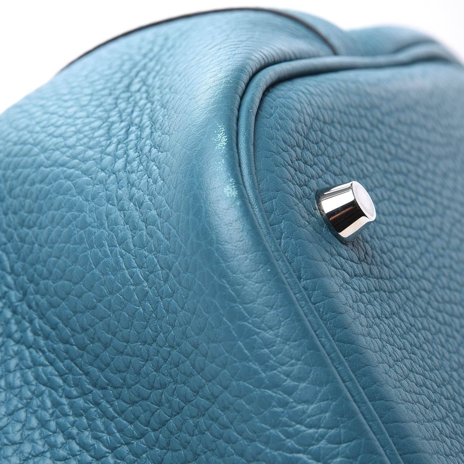 Hermes Taurillon Clemence Picotin Lock 26 GM Bleu Izmir 8 of 10