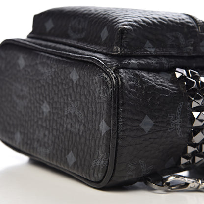 MCM Visetos Side Stud X-Mini Stark Bebe Boo Backpack Black 10 of 11