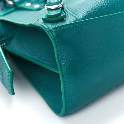 Balenciaga Grained Calfskin Neo Classic Silver Hardware Mini City Jade 7 of 9