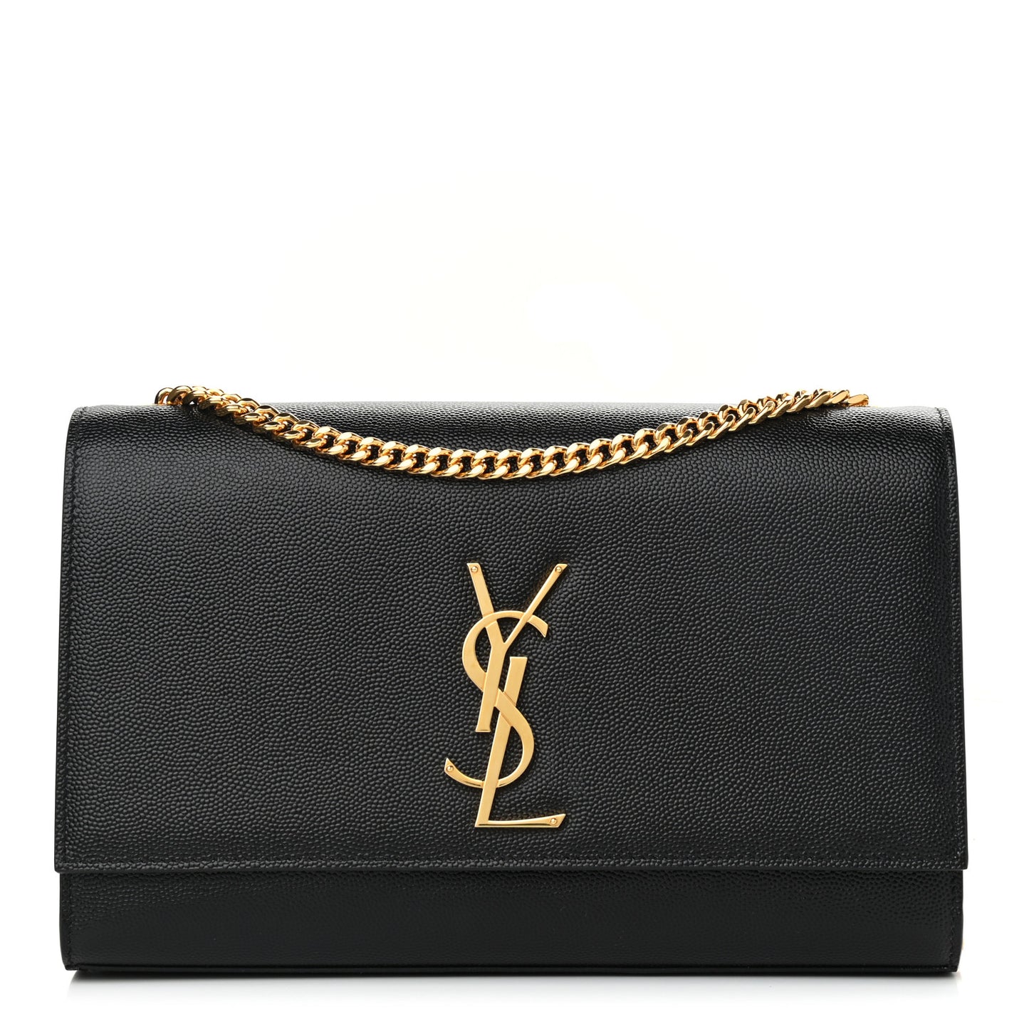 Grain De Poudre Medium Classic Monogram Kate Satchel Black