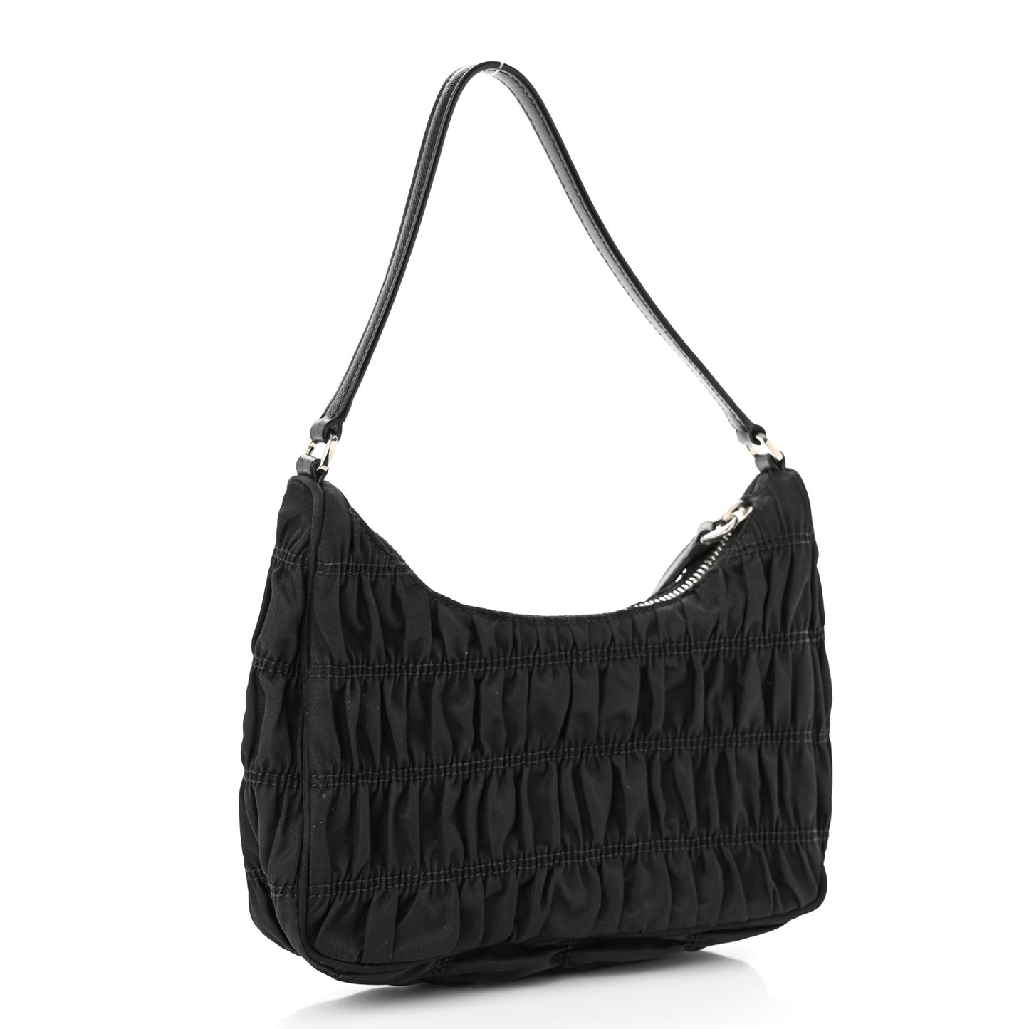 Tessuto Nylon Gaufre Shoulder Bag Black