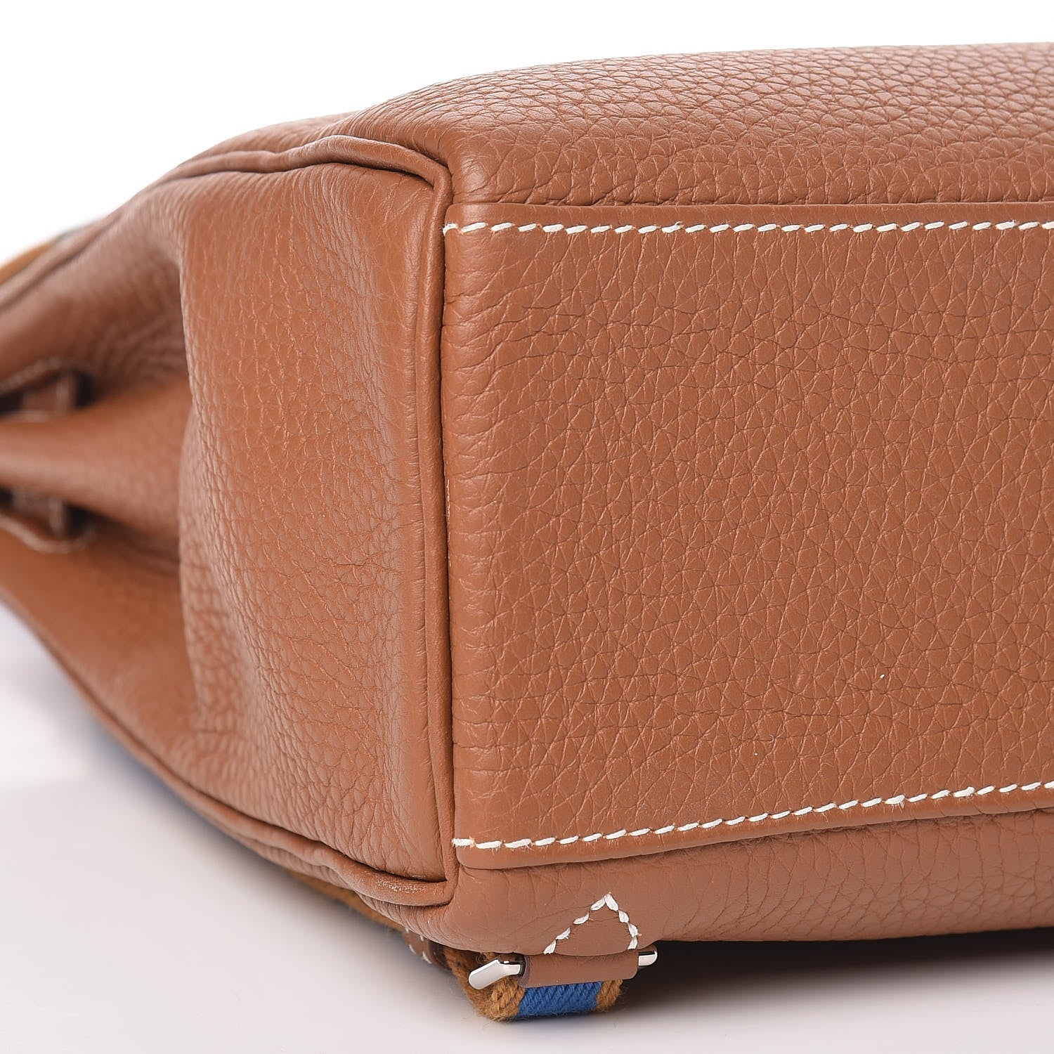 Hermes Taurillon Clemence Kelly Amazone Ado Backpack 22 Gold Bleu Zellige Caramel 8 of 10