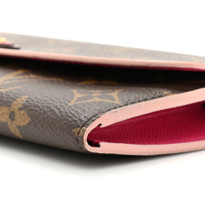 Louis Vuitton Monogram Bloom Flower Emilie Wallet Fuchsia 8 of 12