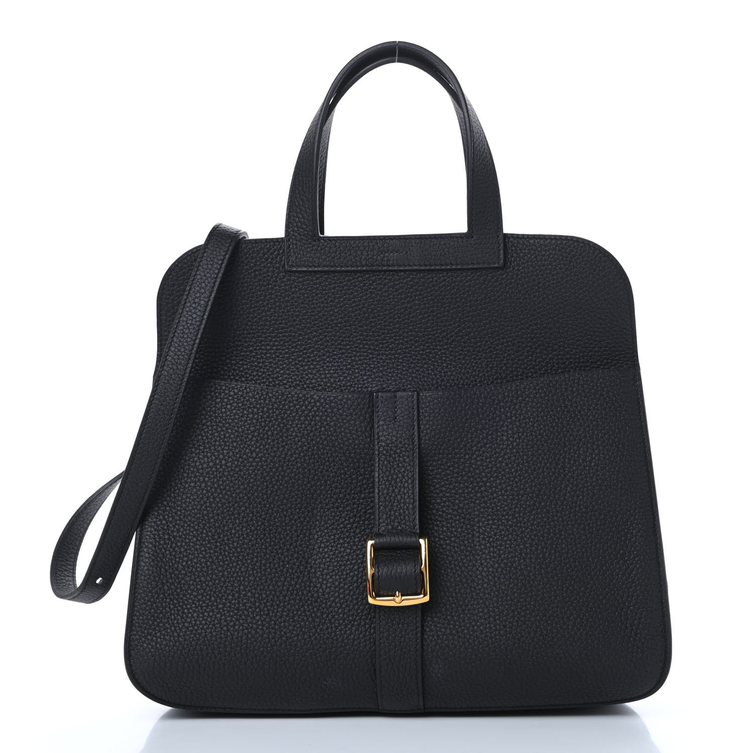 Hermes Taurillon Clemence Halzan 31 GM Black 3 of 15