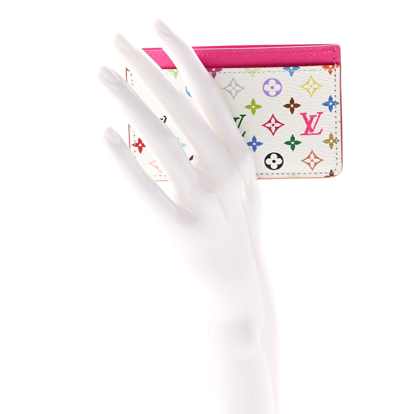 LV X TM Monogram Multicolor Card Holder Kawaii Pink