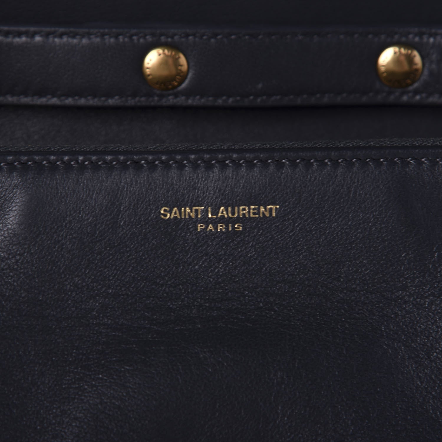Saint Laurent Lambskin Diamond Quilted Monogram Angie Chain Bag Dark Smog 8 of 11
