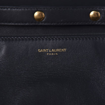 Saint Laurent Lambskin Diamond Quilted Monogram Angie Chain Bag Dark Smog 8 of 11