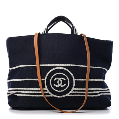 Chanel Denim Large Shopping Tote Blue 1 of 4