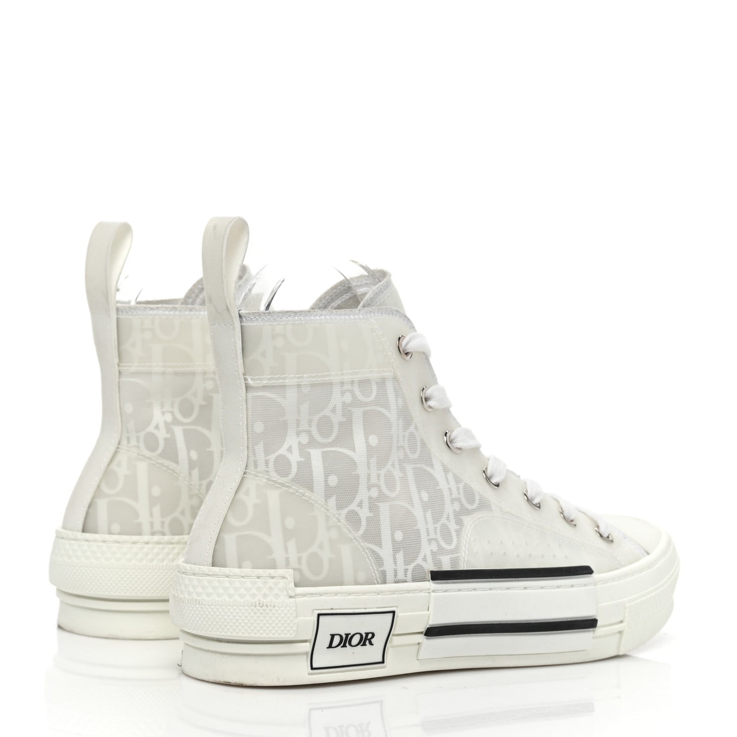 Technical Canvas Oblique Mens B23 High Top Sneakers 37 White