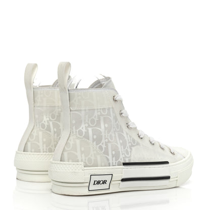Christian Dior Technical Canvas Oblique Mens B23 High Top Sneakers 37 White 4 of 9