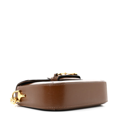 Gucci GG Supreme Monogram Azalea Calfskin Web Mini Horsebit 1955 Shoulder Bag Beige Ebony Brown Sugar 4 of 11