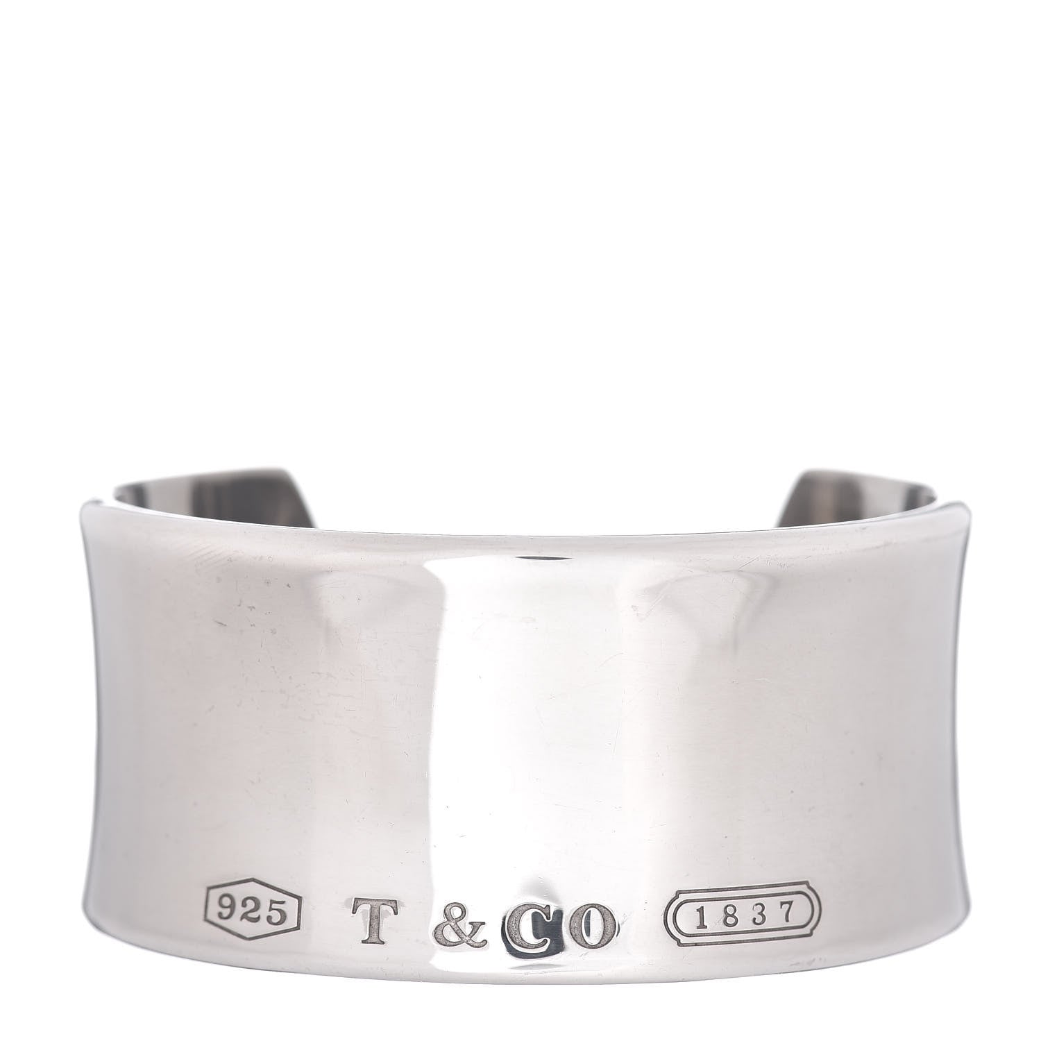 Tiffany Sterling Silver Wide 1837 Cuff Bracelet 1 of 4