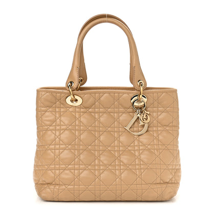 Christian Dior Lambskin Cannage Dior Tote Beige 1 of 15