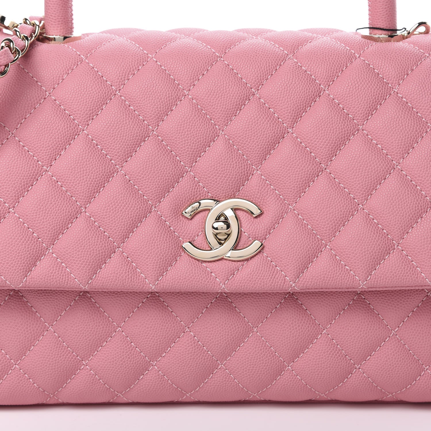 Chanel Caviar Quilted Small Coco Handle Flap Light Pink 7 of 9