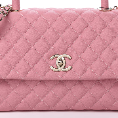Chanel Caviar Quilted Small Coco Handle Flap Light Pink 7 of 9