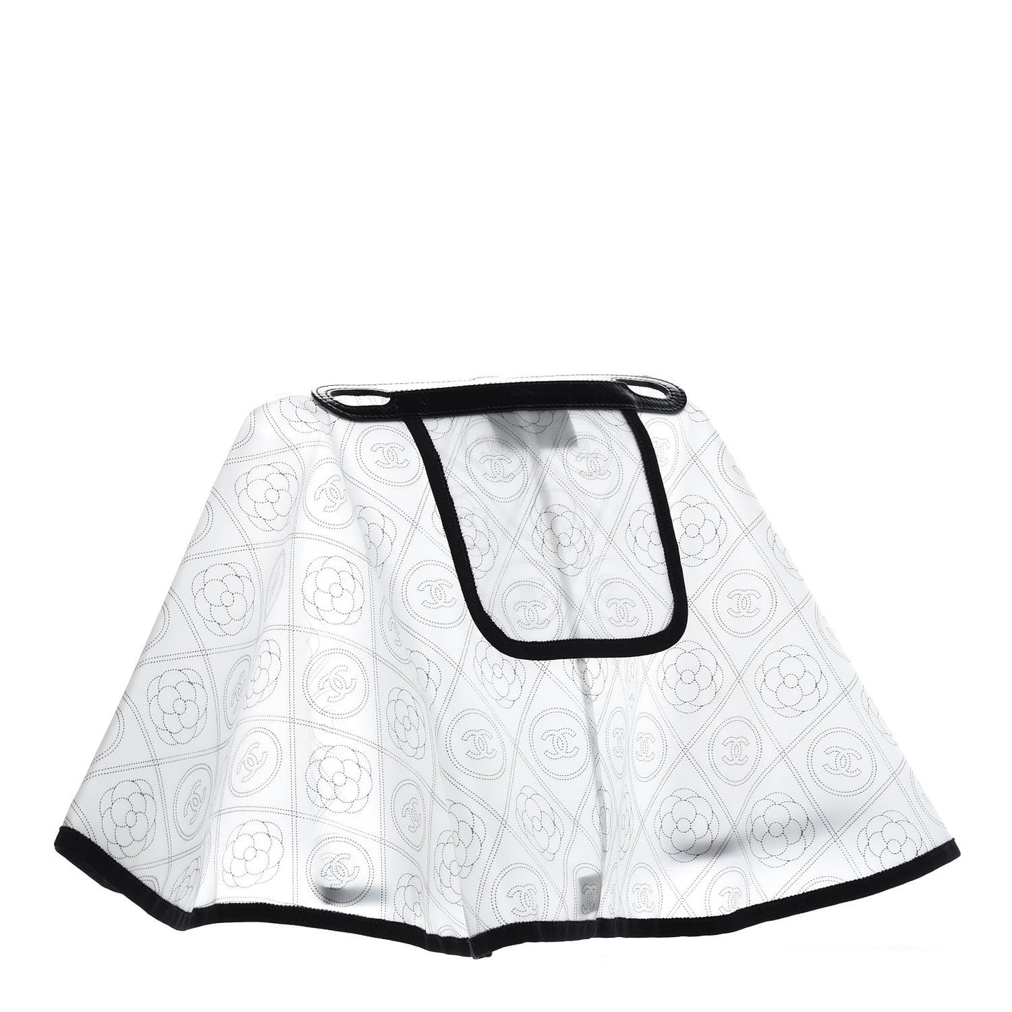 PVC Calfskin Coco Bag Raincoat White Black