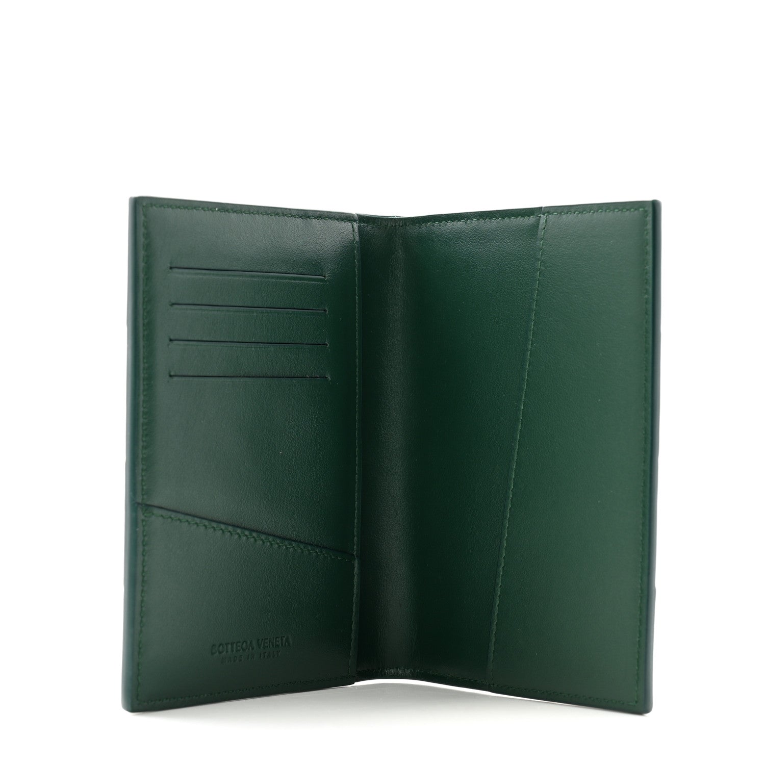 Bottega Veneta Nappa Intreccio Cassette Passport Case Raintree 5 of 9