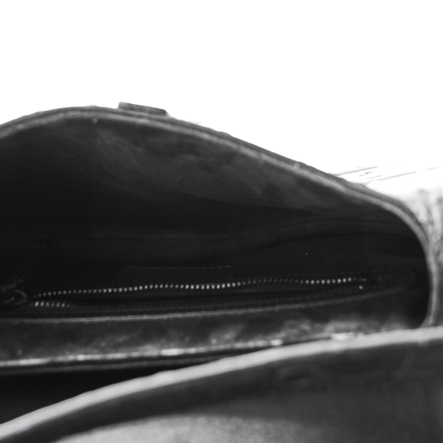 Christian Dior Calfskin Embossed Oblique Saddle Bag With Strap Black 5 of 10