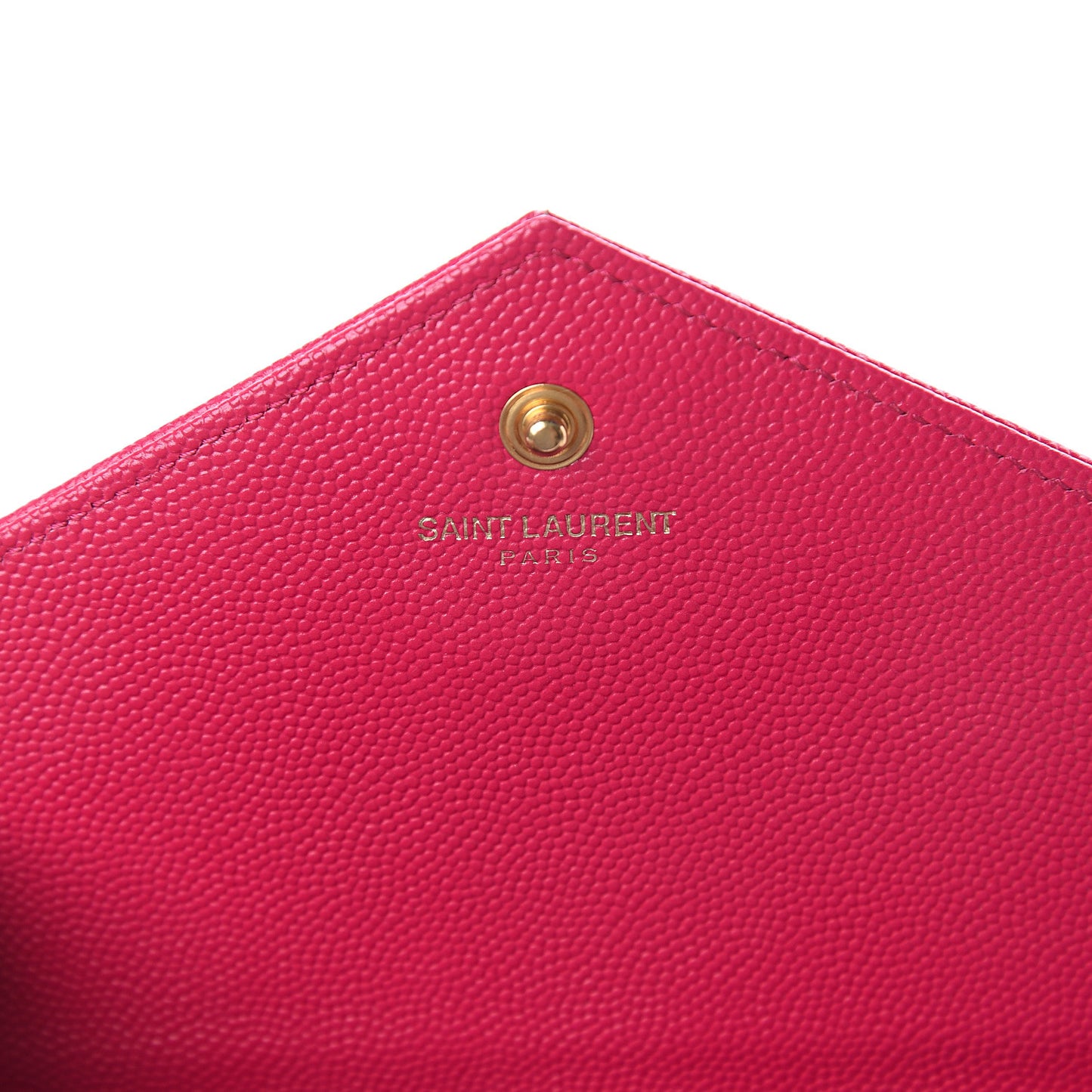 Grain De Poudre Matelasse Chevron Monogram Chain Wallet Fresh Fuchsia