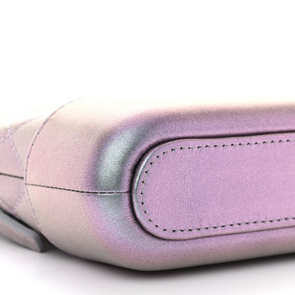 Chanel Iridescent Lambskin Calfskin Quilted Small Gabrielle Clutch With Chain Light Purple 12 of 13