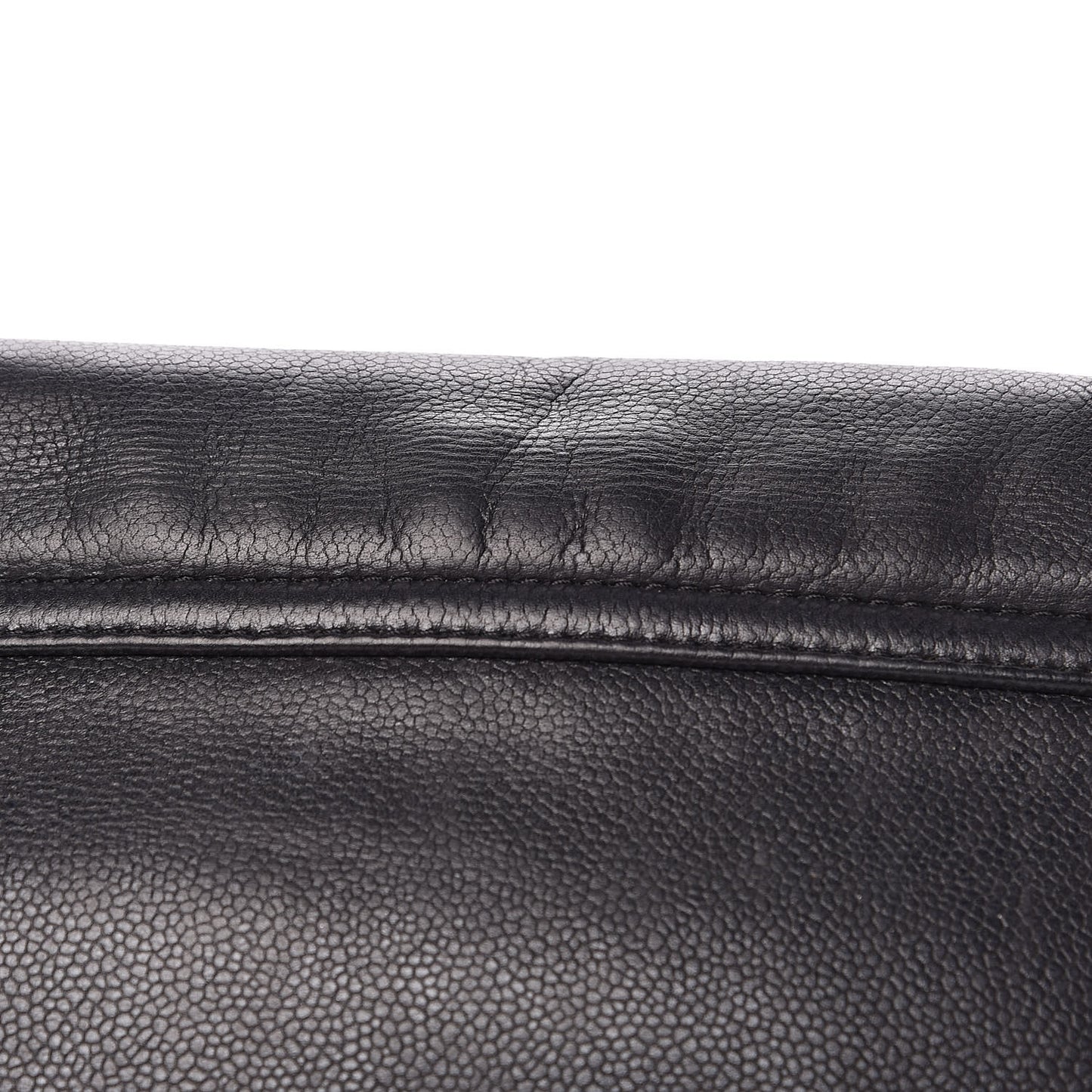 Caviar Half Moon Large Flap Black