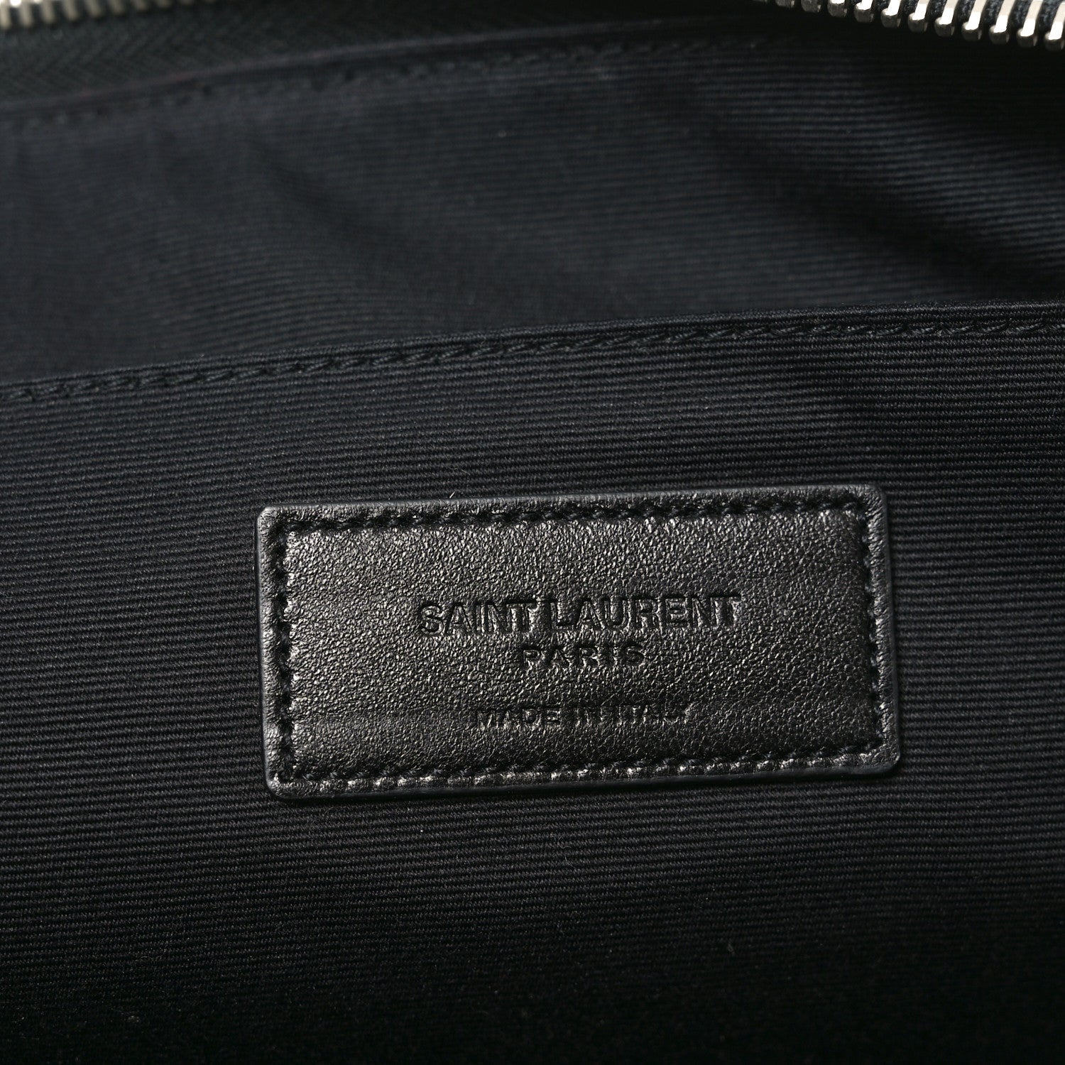 Saint Laurent Calfskin Sweet Dreams Shark Zipped Pouch Black 6 of 10