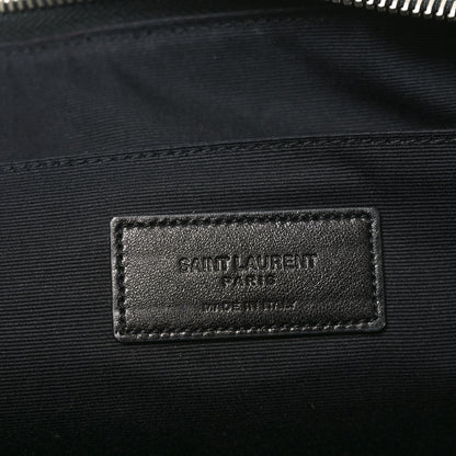 Saint Laurent Calfskin Sweet Dreams Shark Zipped Pouch Black 6 of 10