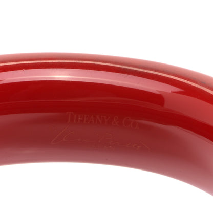 Tiffany Lacquer Hardwood Elsa Peretti Doughnut Bangle Bracelet Red 4 of 4