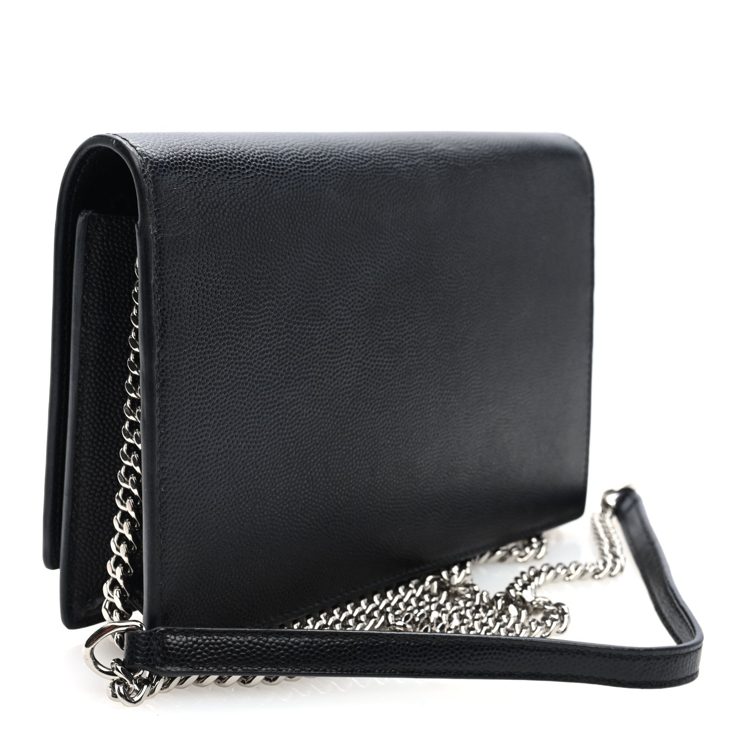 Saint Laurent Grain De Poudre Classic Monogram Kate Tassel Chain Wallet Black 3 of 9