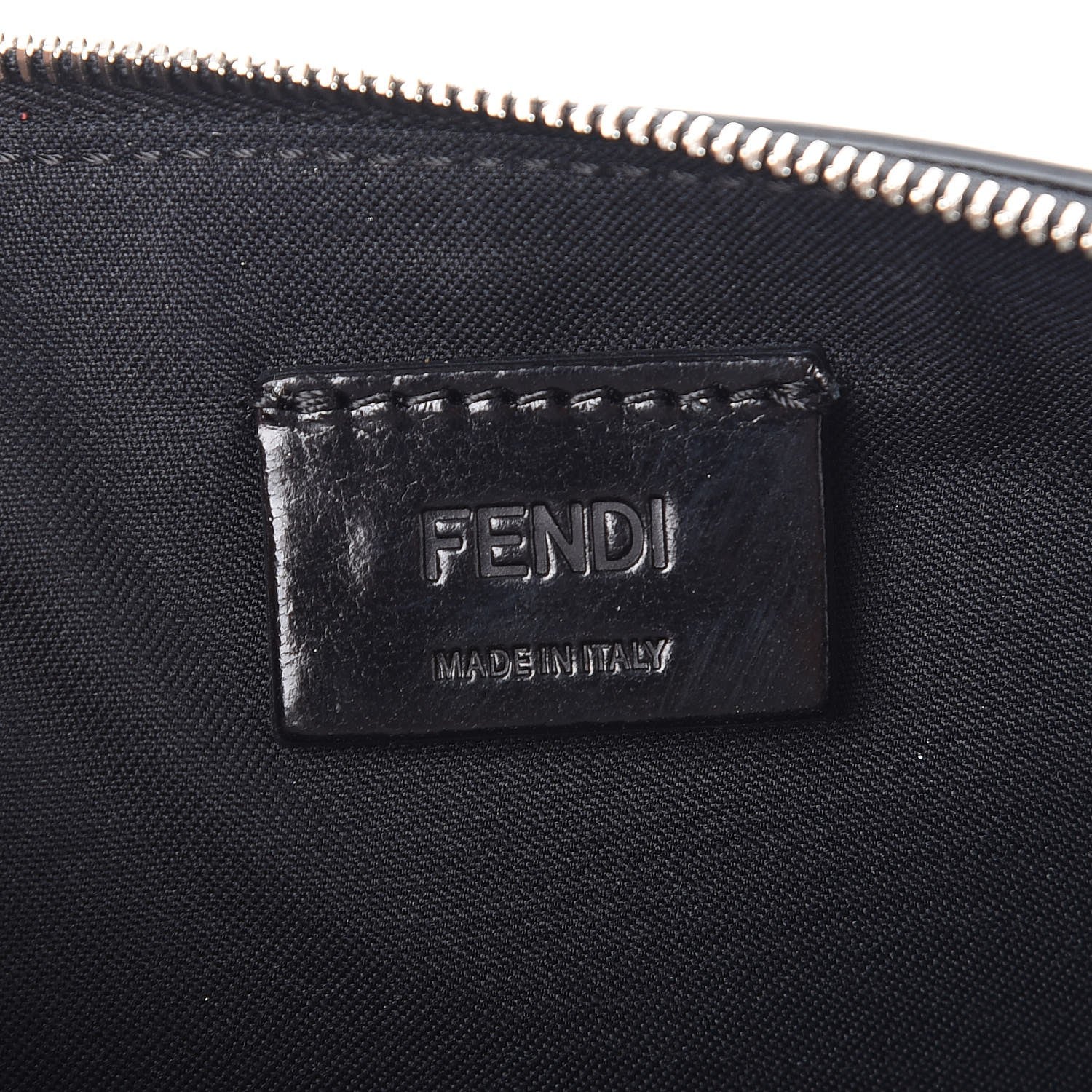 Fendi Vitello Liberty Studded Zip Pouch Black Multicolor 6 of 8