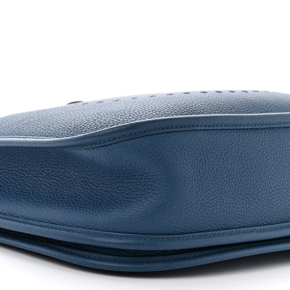 Hermes Taurillon Clemence Evelyne III PM Deep Blue 9 of 10
