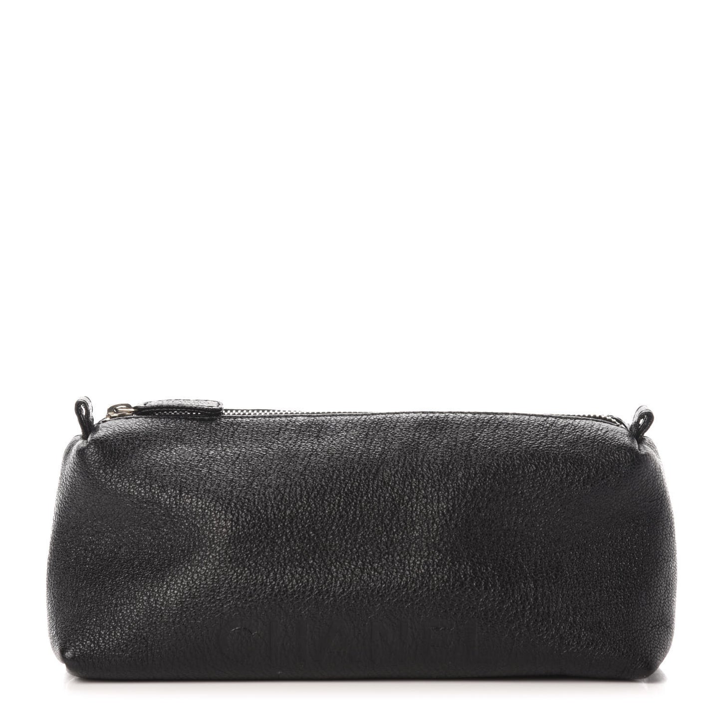 Grained Calfskin Logo Cosmetic Case Black