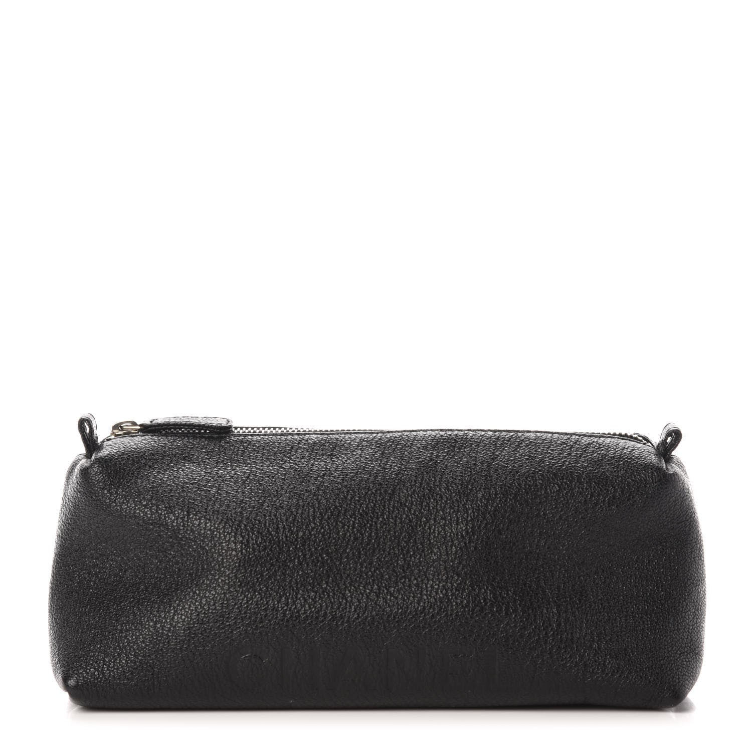 Chanel Grained Calfskin Logo Cosmetic Case Black 1 of 14