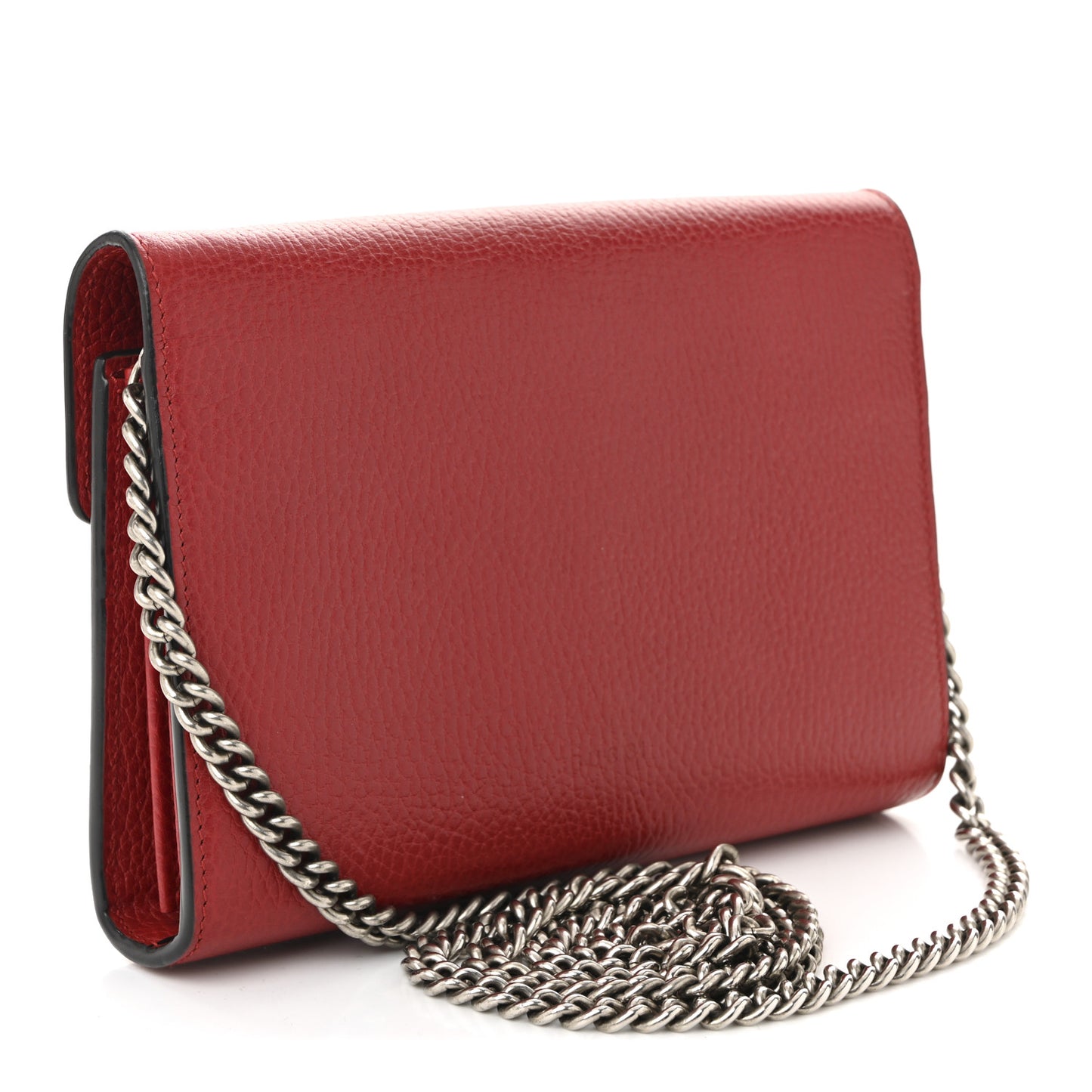 Calfskin Mini Dionysus Chain Wallet Hibiscus Red