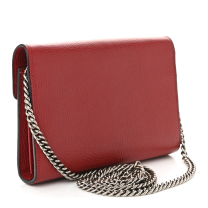 Gucci Calfskin Mini Dionysus Chain Wallet Hibiscus Red 3 of 10