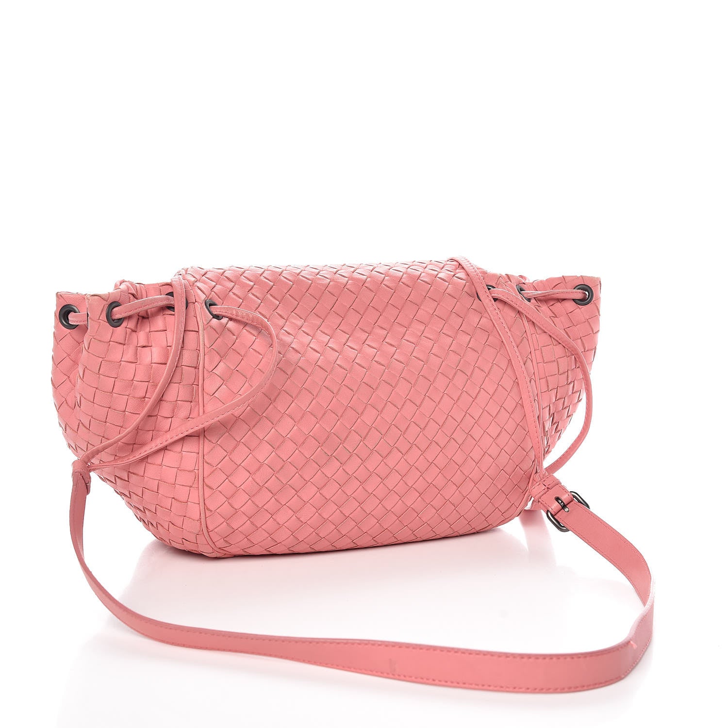 Bottega Veneta Nappa Intrecciato Messenger Bag Petal Pink 3 of 13